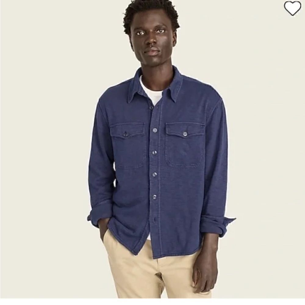 J. Crew Waffle-lined Garment-Dyed Men’s Harbor Shirt - Size XL - Picture 3 of 5